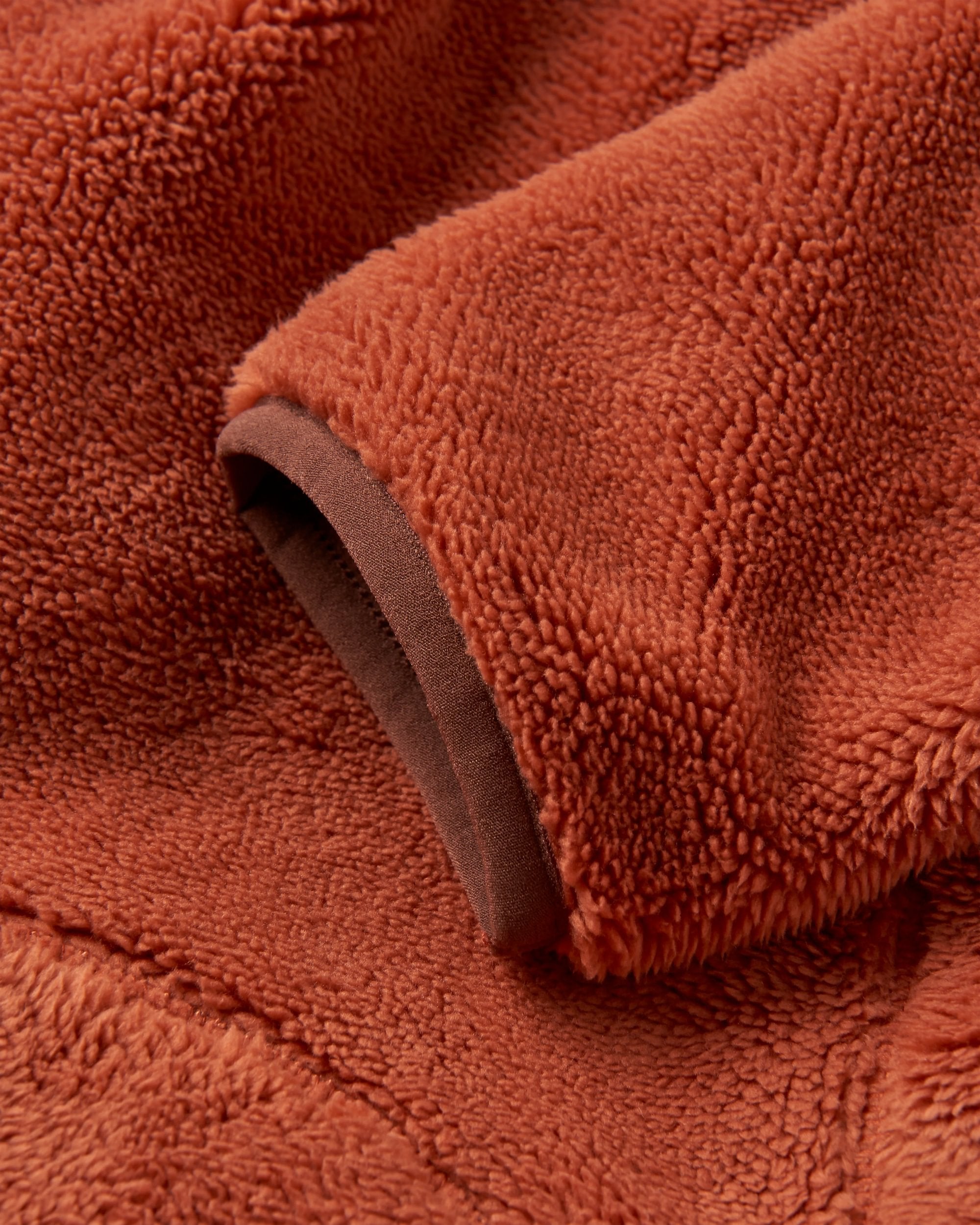 Iris Collarless Recycled Fleece - Baked Clay - Flatlay