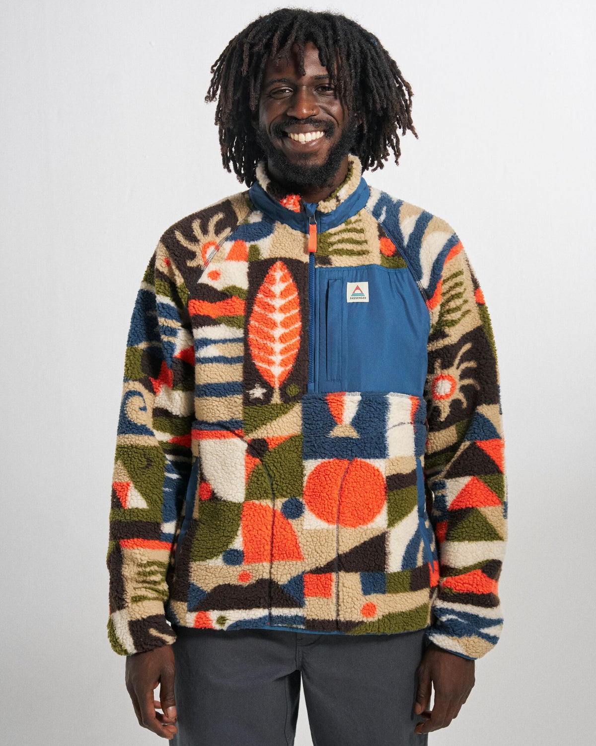 Offroad Sherpa 1/2 Zip Fleece - Lost On Purpose Khaki - Studio Model