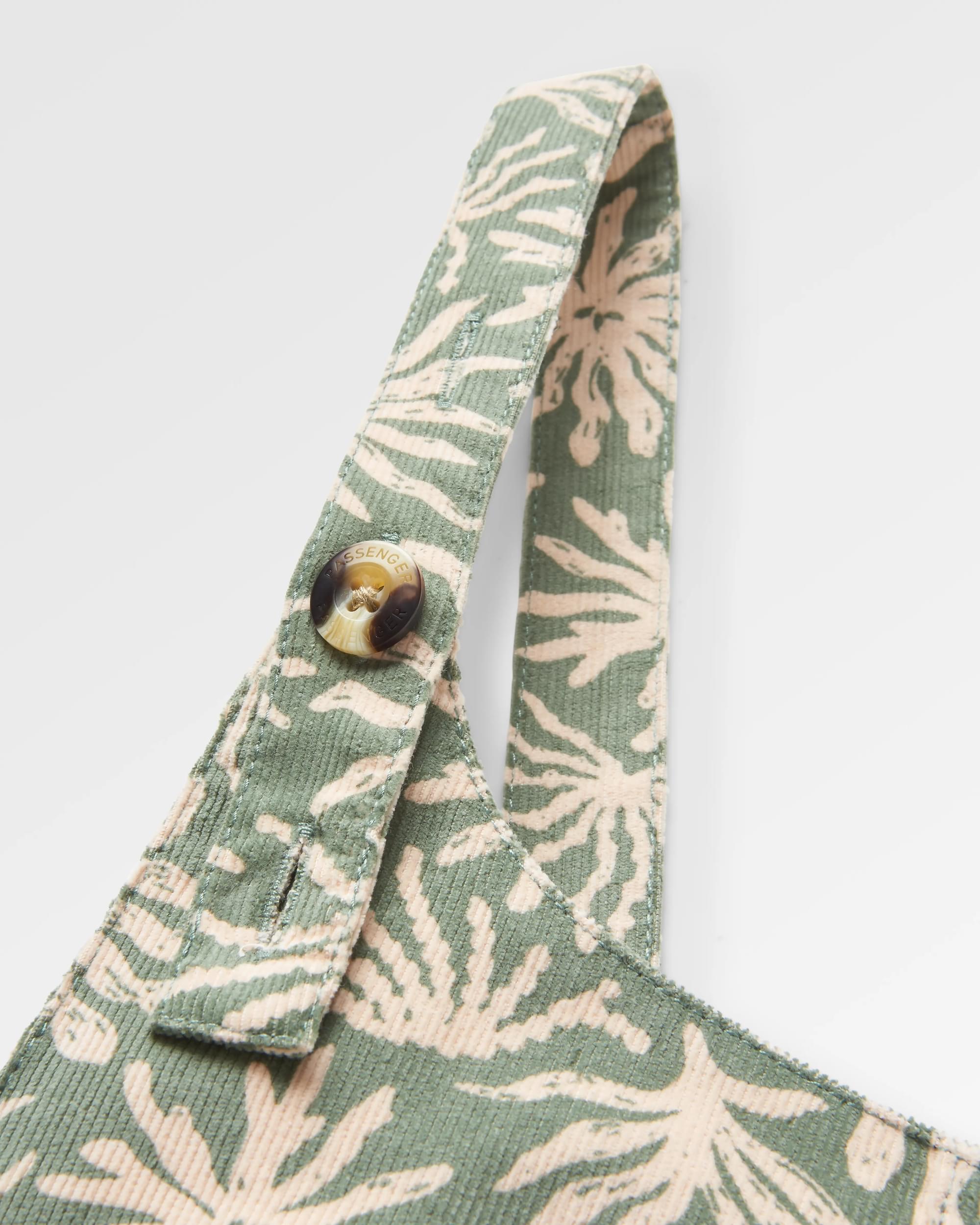 Meadows Organic Cotton Cord Dungarees - Seaweed Pistachio - Flatlay