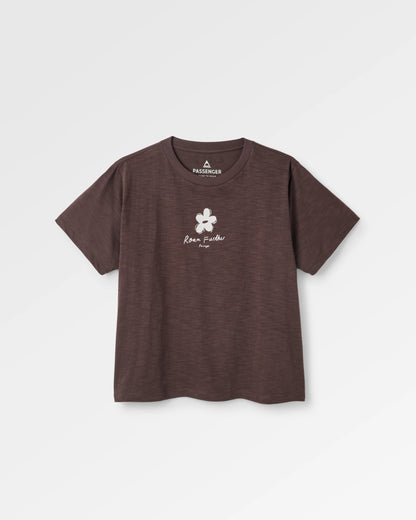 Women's Roam Further T-Shirt - Espresso - Flatlay