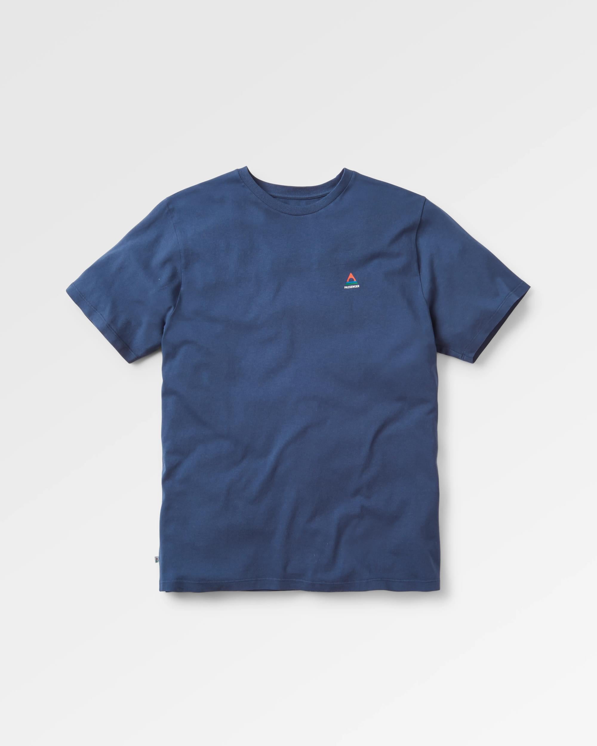 Classic Logo Recycled Cotton T-Shirt - Rich Navy - Flatlay