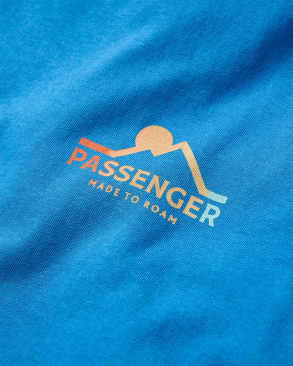 MTR Recycled Cotton T-Shirt - Soft Cobalt - Flatlay