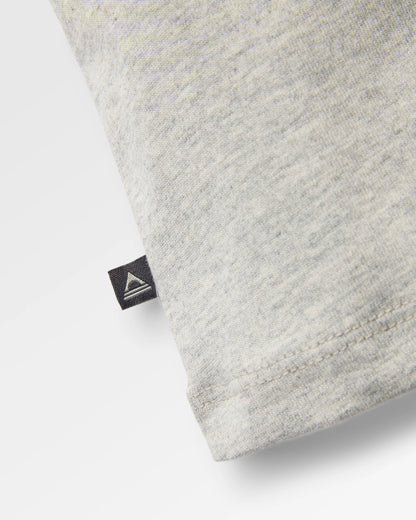 Slower Rhythms Women's Organic Cotton LS T-Shirt - Grey Marl - Flatlay