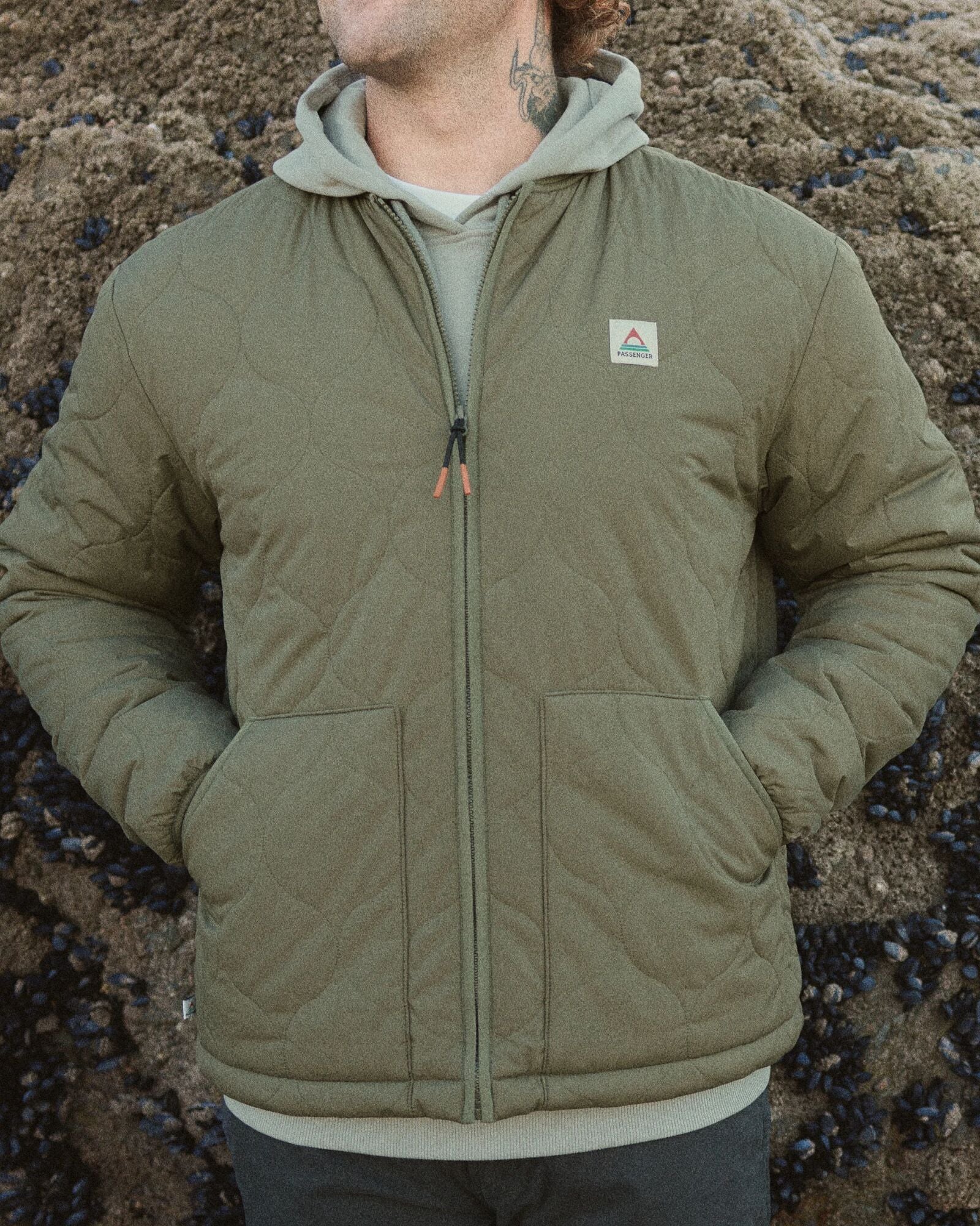 Hytte Recycled Fleece-lined Jacket - Dusty Olive - Lifestyle