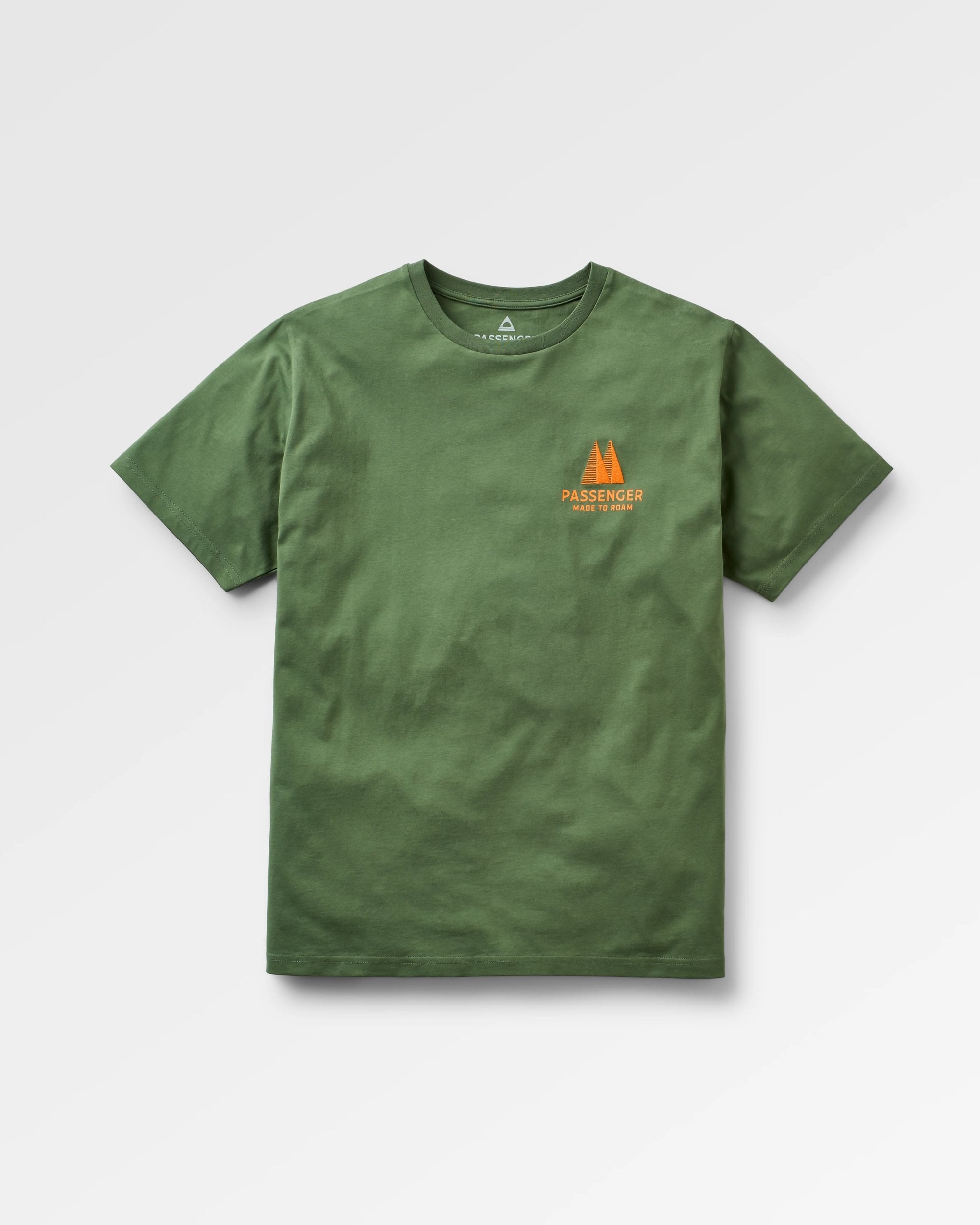 Trees Organic Cotton T-Shirt - Wild Green - Flatlay