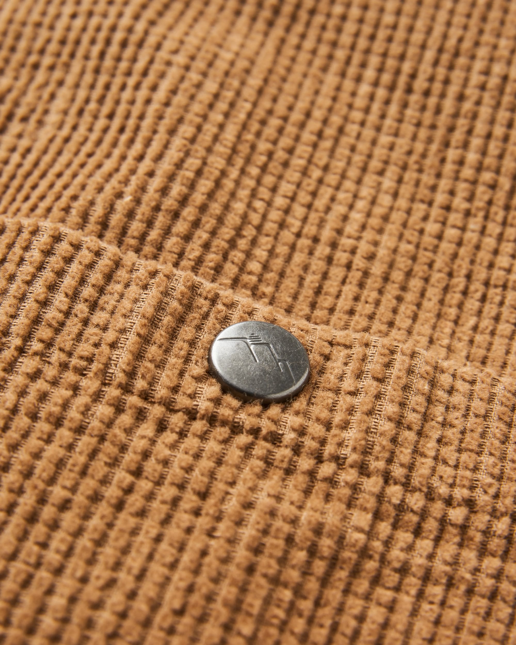 Harvest Organic Cotton Cord Overshirt - Caramel Brown - Flatlay