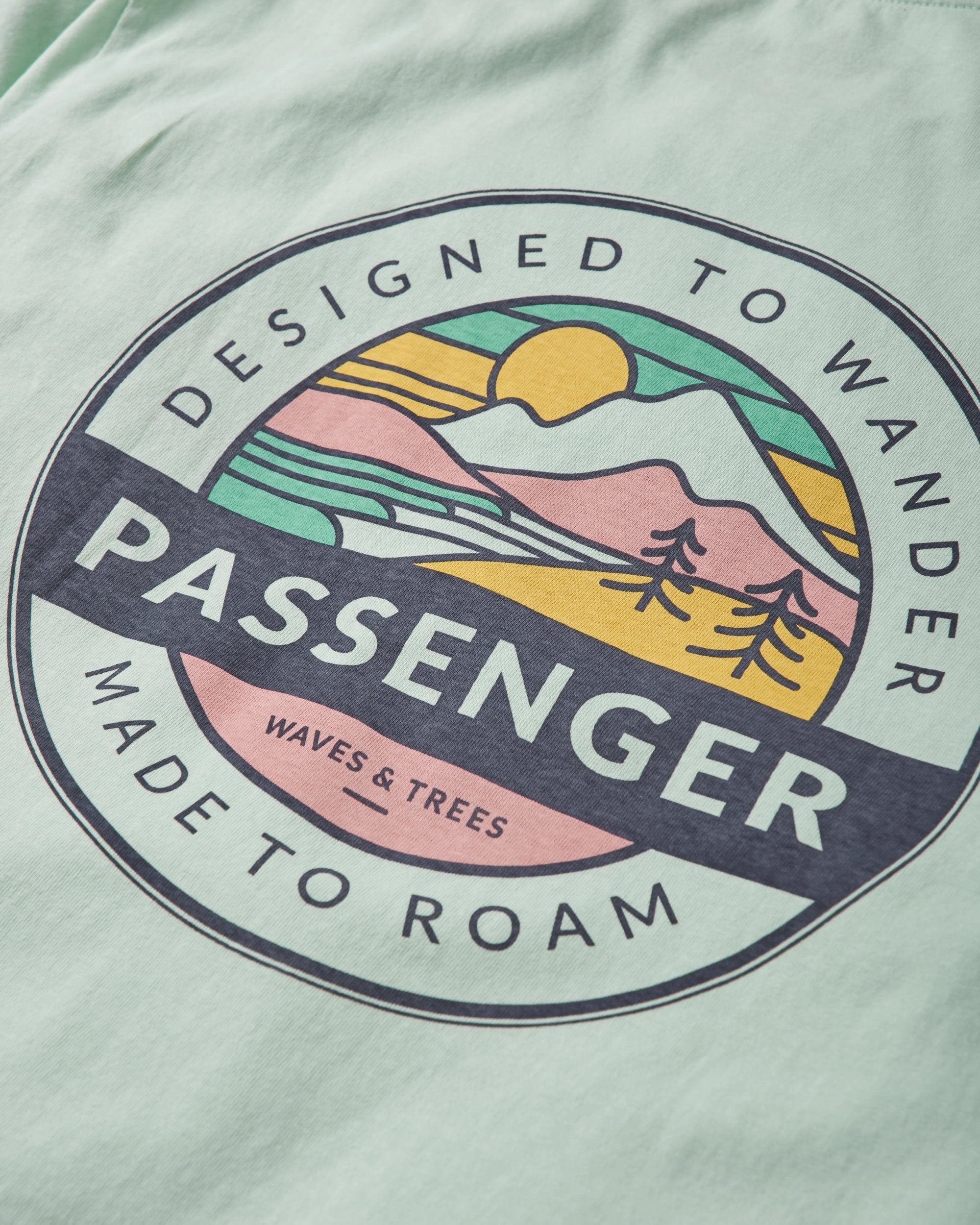 Odyssey Recycled Cotton T-Shirt - Surf Spray - Flatlay