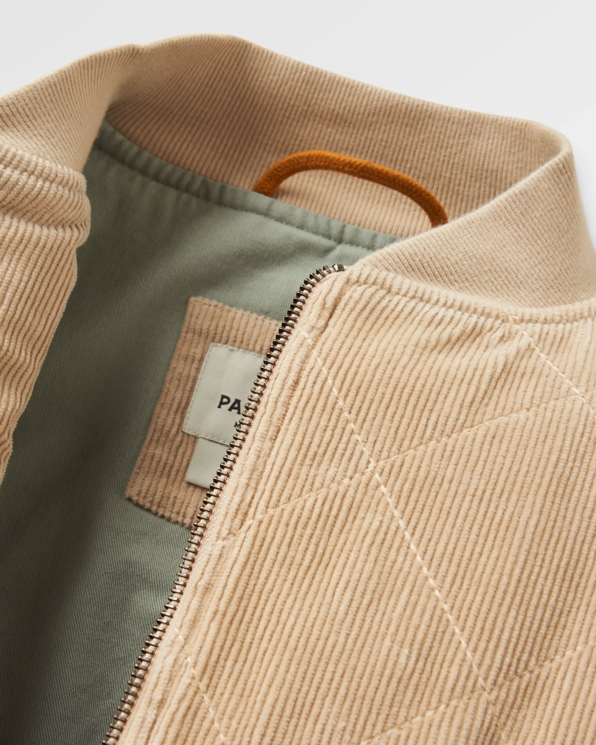 Lucia Cord Jacket - Stone/Pistachio - Flatlay