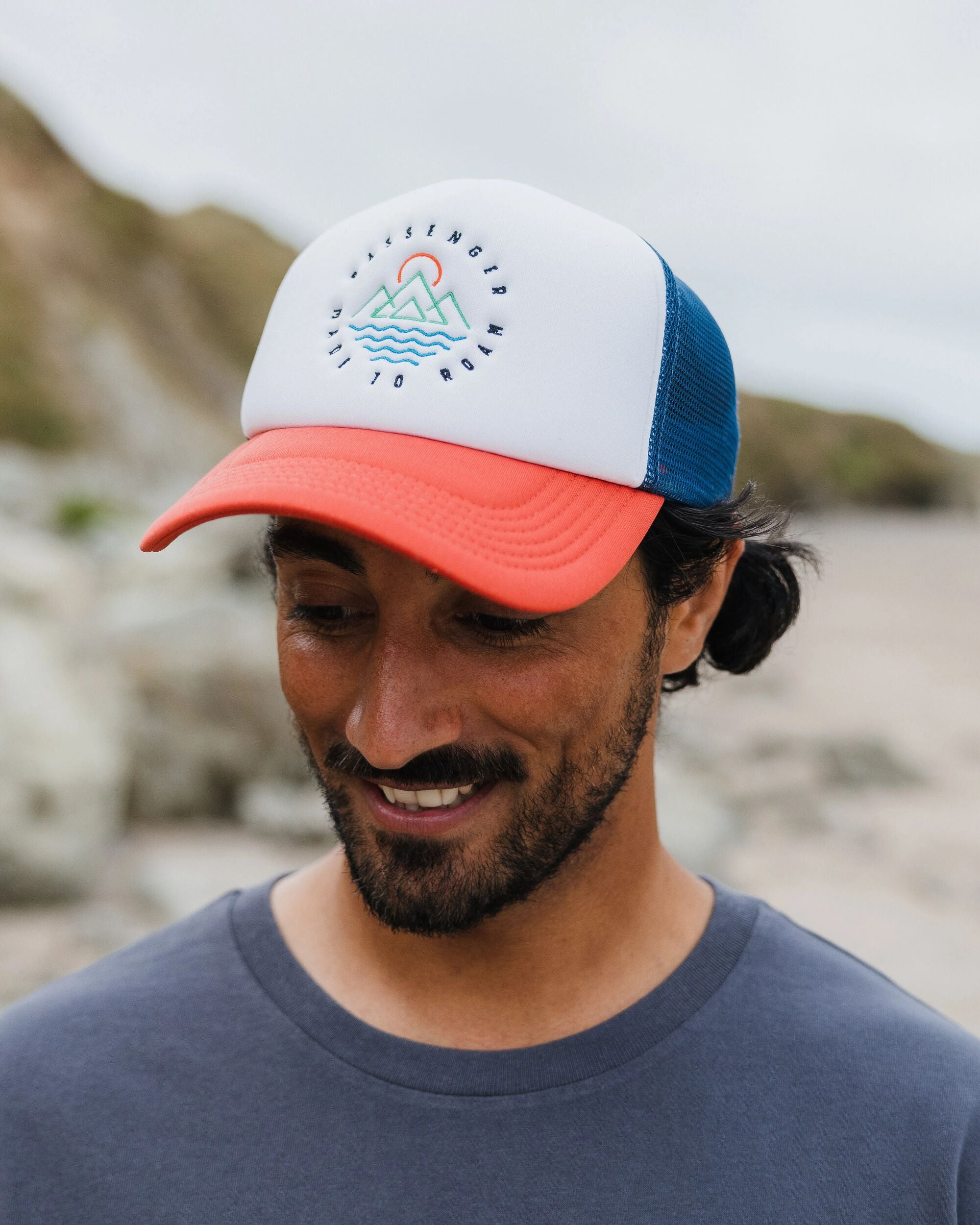 Escapism Trucker Cap - Moonlight Blue/Red Spice - Lifestyle - Male