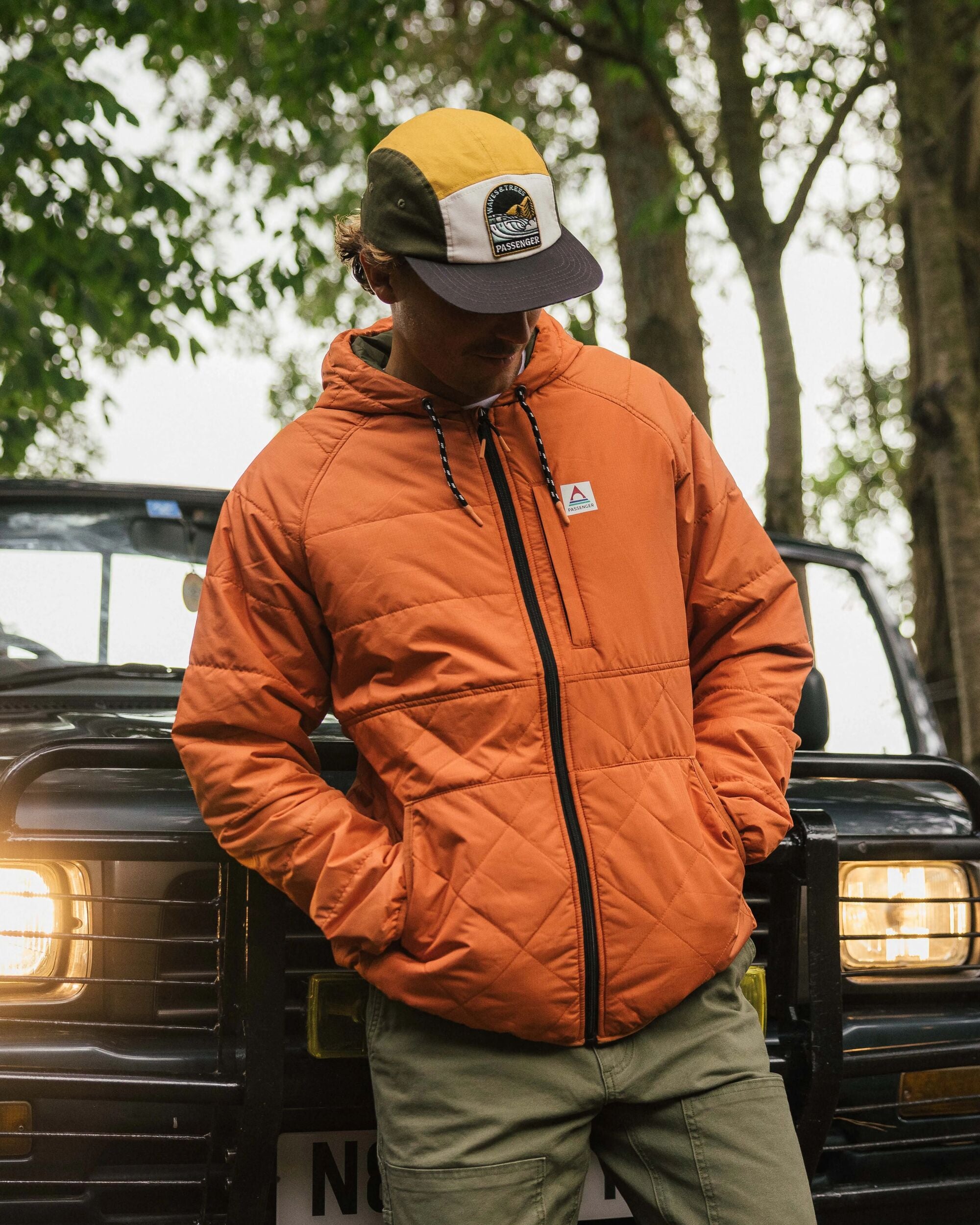 Dylan Recycled Insulated Full Zip Jacket - Burnt Orange - Lifestyle