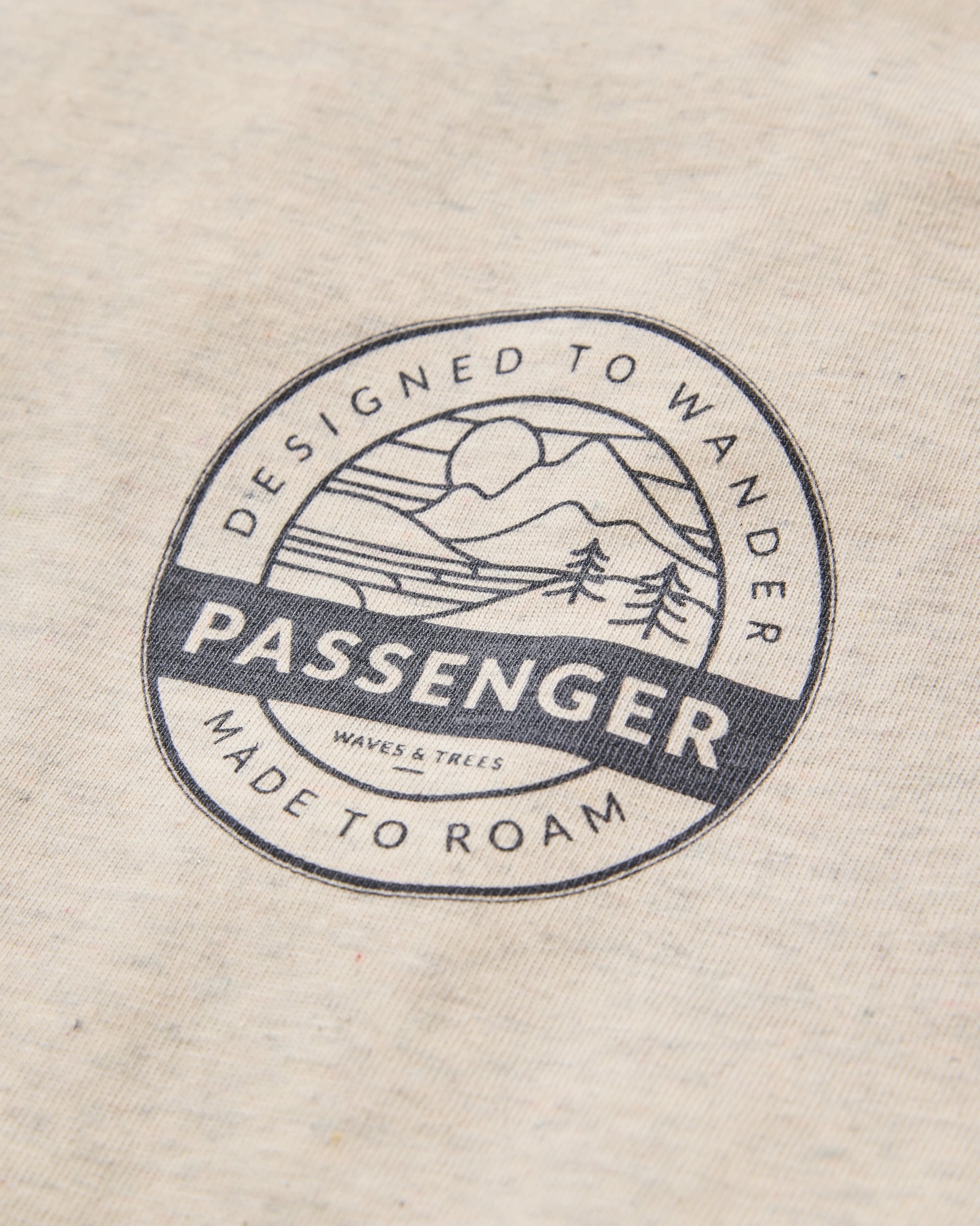 Odyssey Recycled Cotton Raglan T-Shirt - Milky Marl - Flatlay