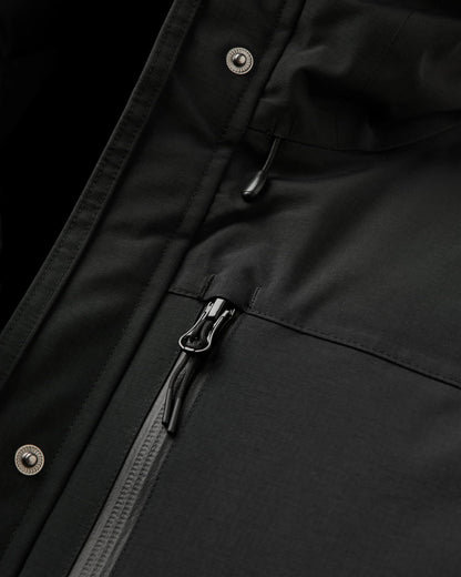 Cloudmont Waterproof Down Parka - Black - Flatlay