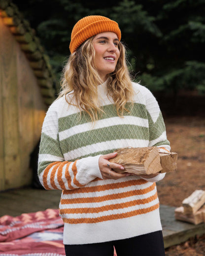 Ramble Recycled Knitted Jumper - Off White - Lifestyle