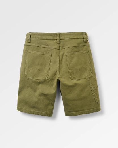 Vantage Organic Cotton Canvas Short - Khaki - Flatlay
