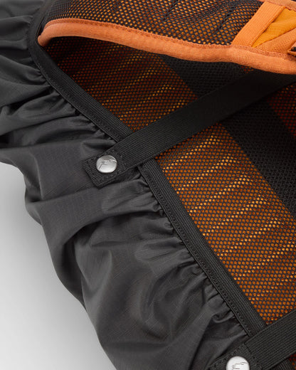 Recycled Waterproof Backpack Cover (18-35L) - Black - Flatlay