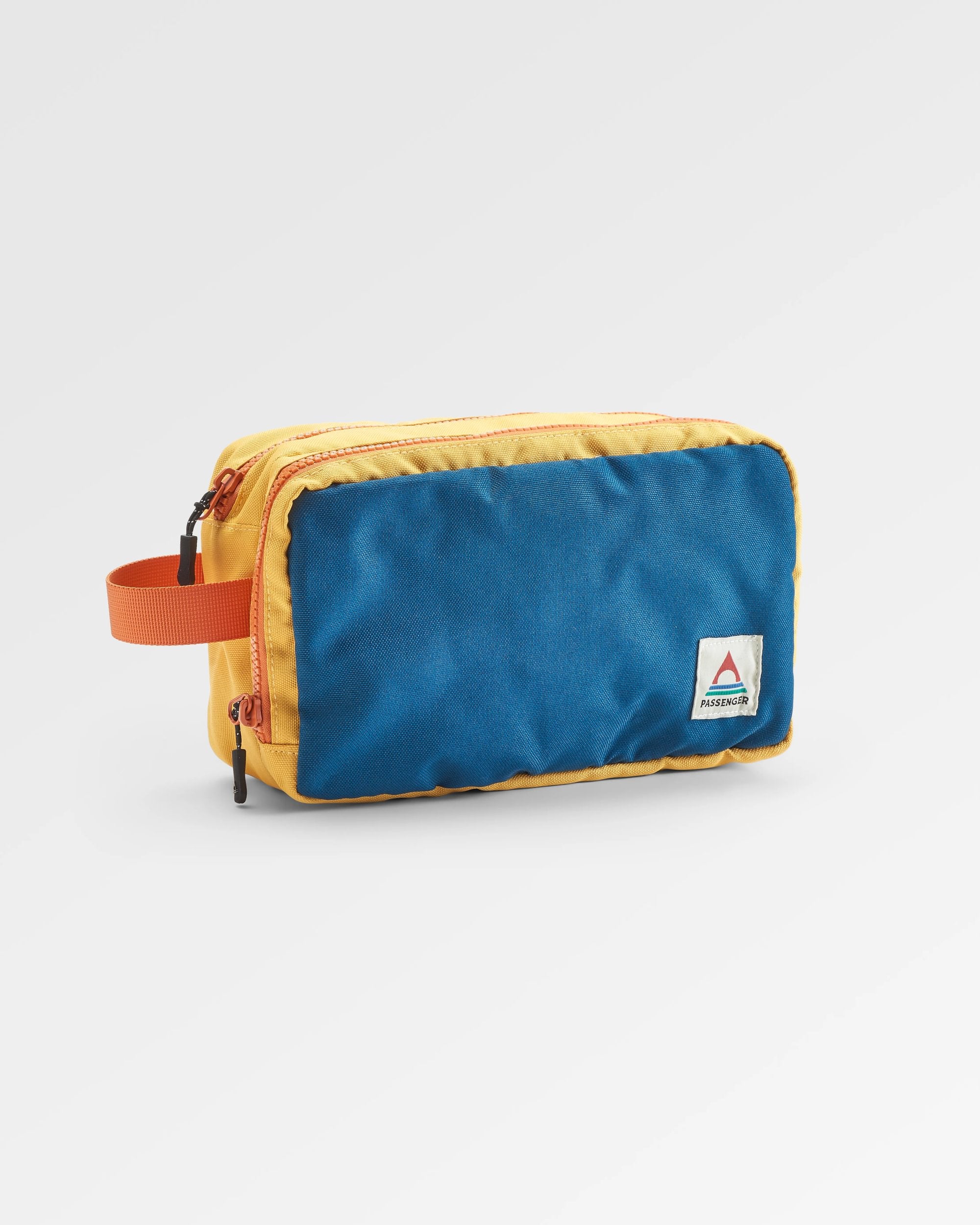 Travel Recycled Wash Kit - Tidal Blue Orange Multi - Flatlay