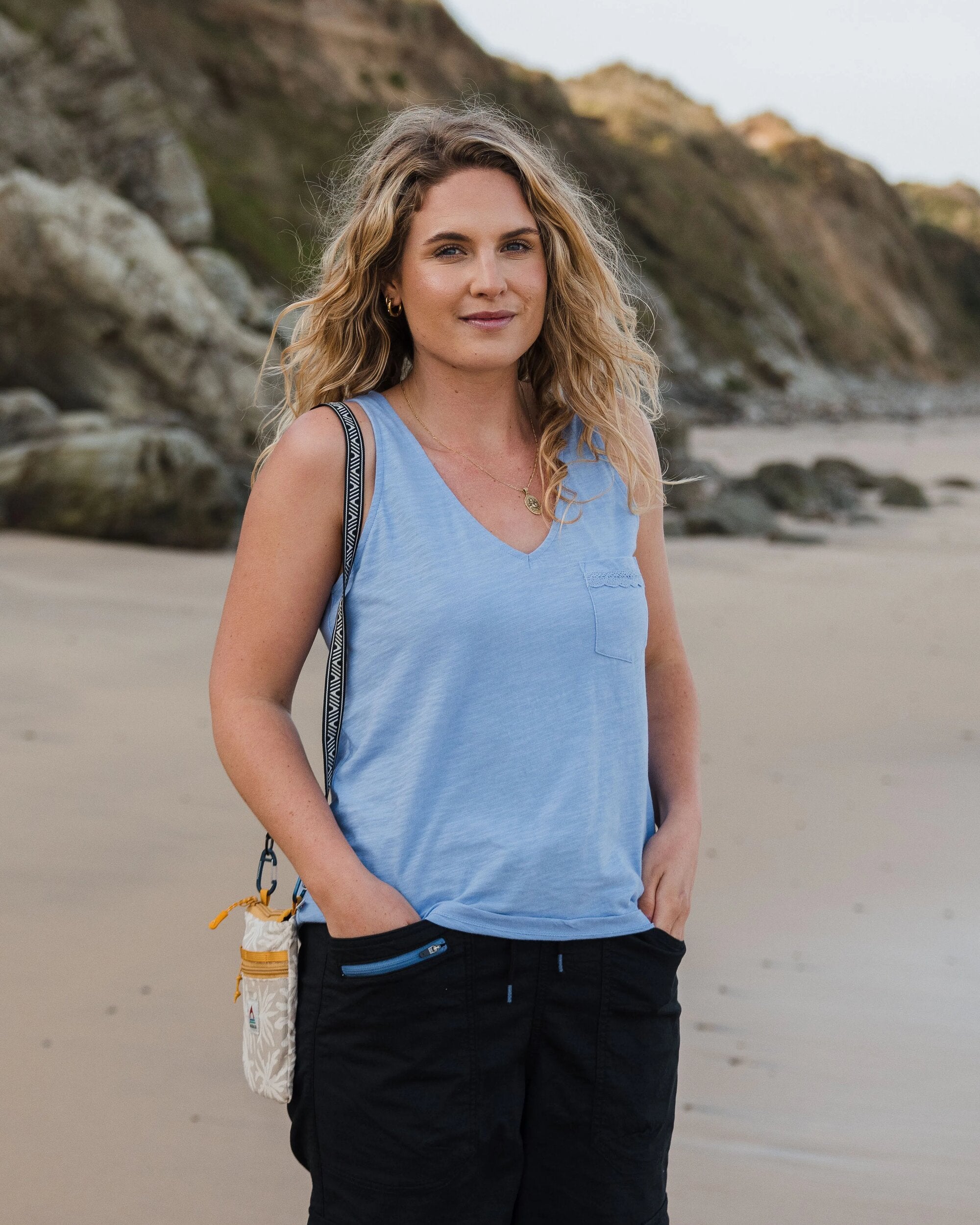 Rivergate Recycled Cotton Top - Cornflower - Lifestyle