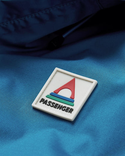 Season Water Resistant Recycled Jacket - Corsair Blue/ Apricot - Flatlay