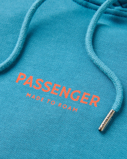 Passenger Relaxed Fit Hoodie - Blue Steel - Flatlay