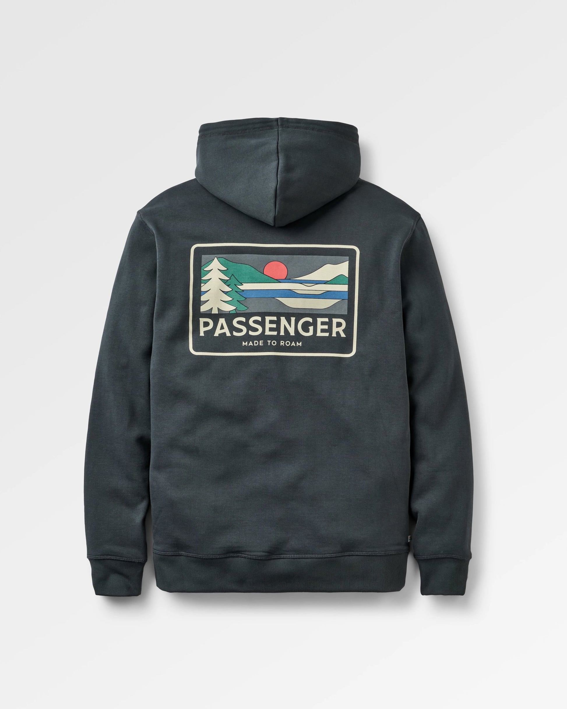 Roamer Recycled Cotton Hoodie - Black - Flatlay