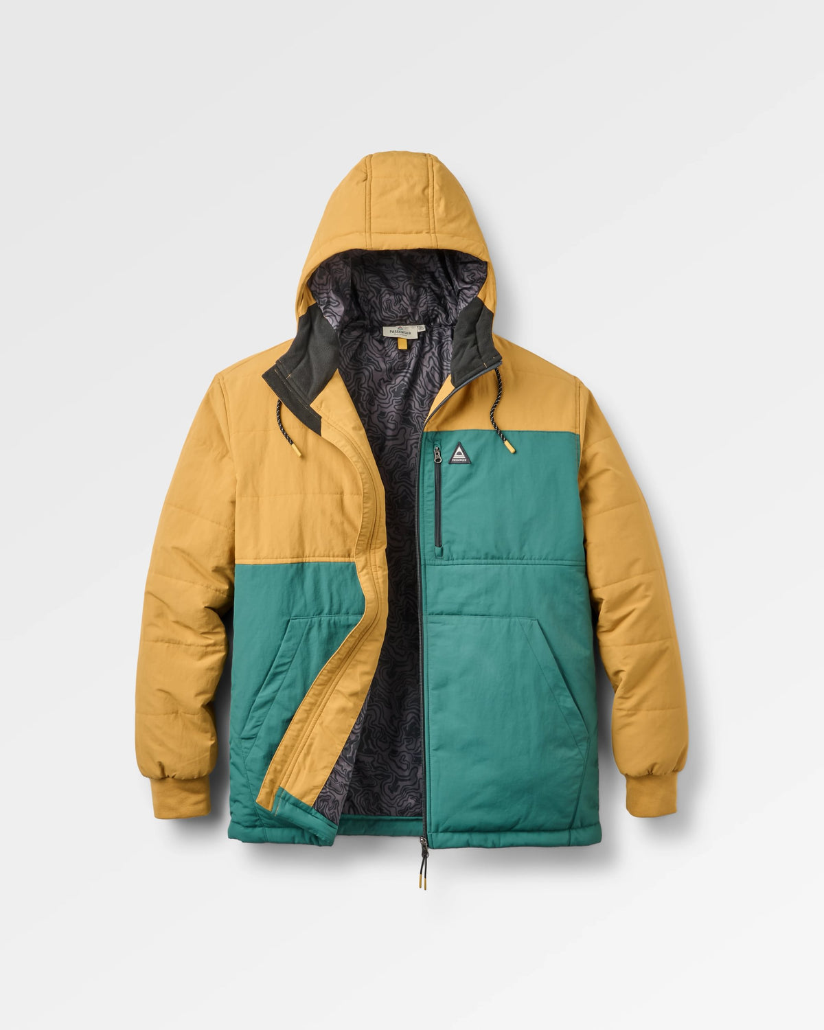 Oceanic Insulated Full Zip Jacket - Dusty Ochre/Deep Ocean - Flatlay