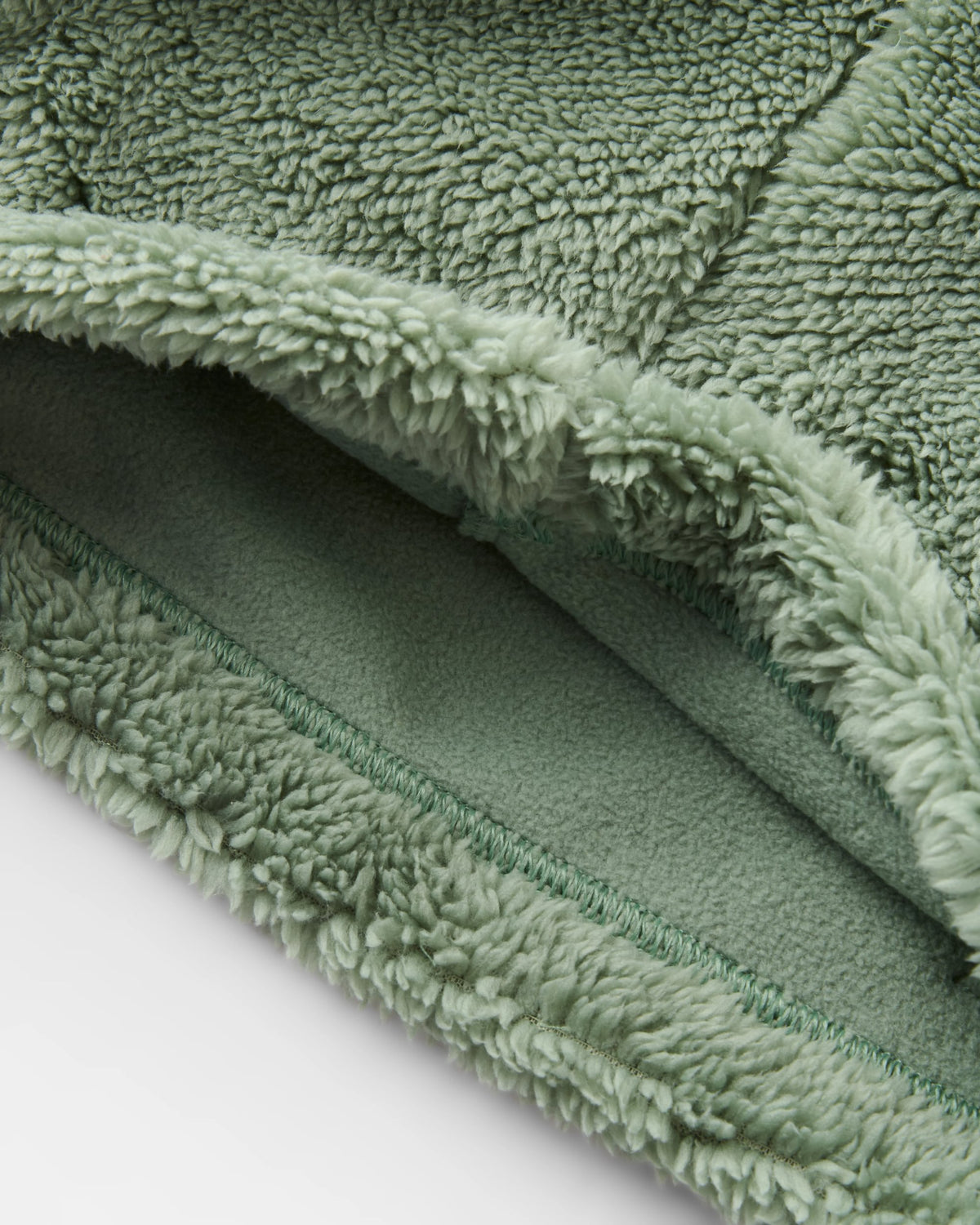 Ash Sherpa Fleece Snood - Pistachio - Flatlay