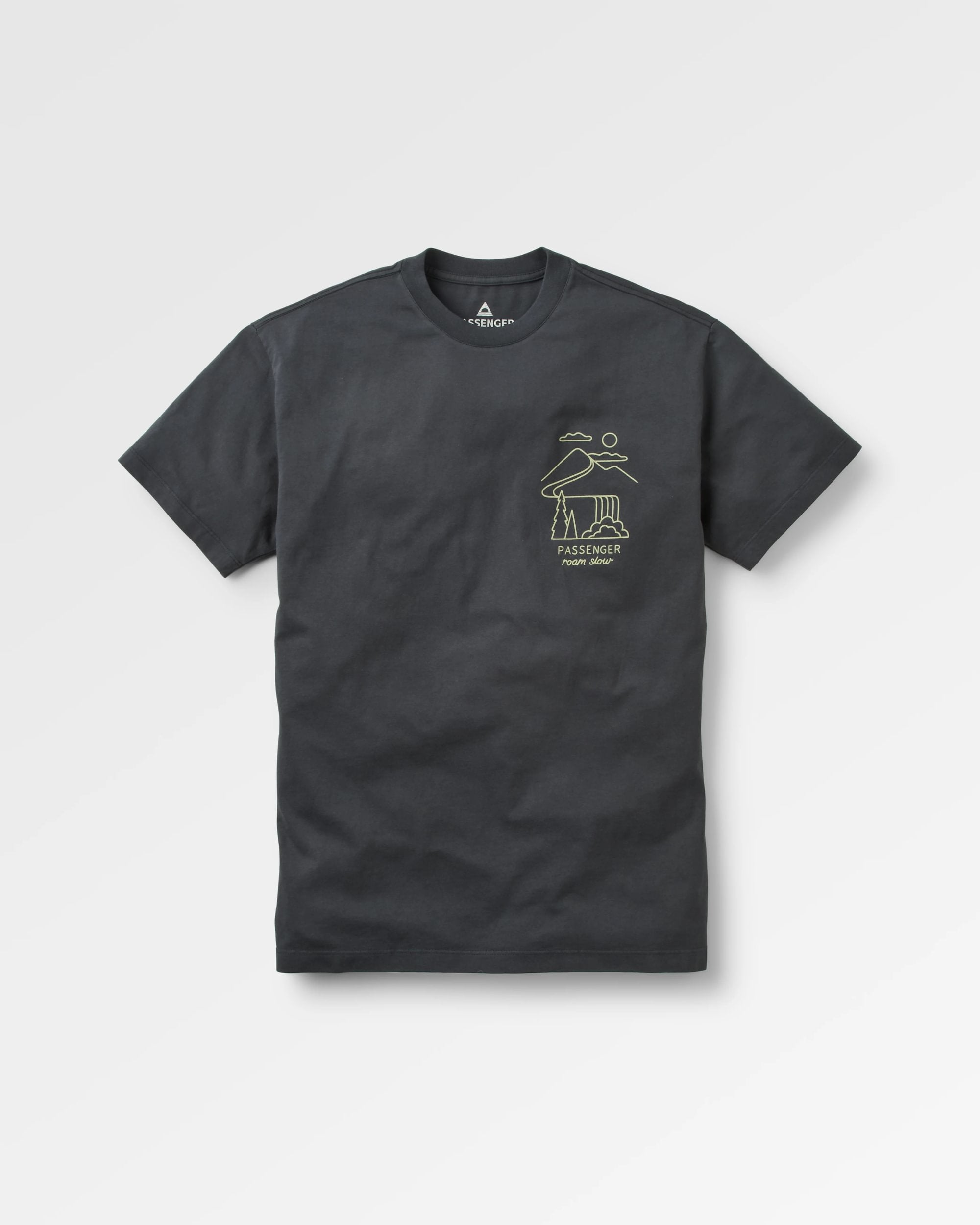 Slow Escape Relaxed Fit T-Shirt - Black - Flatlay