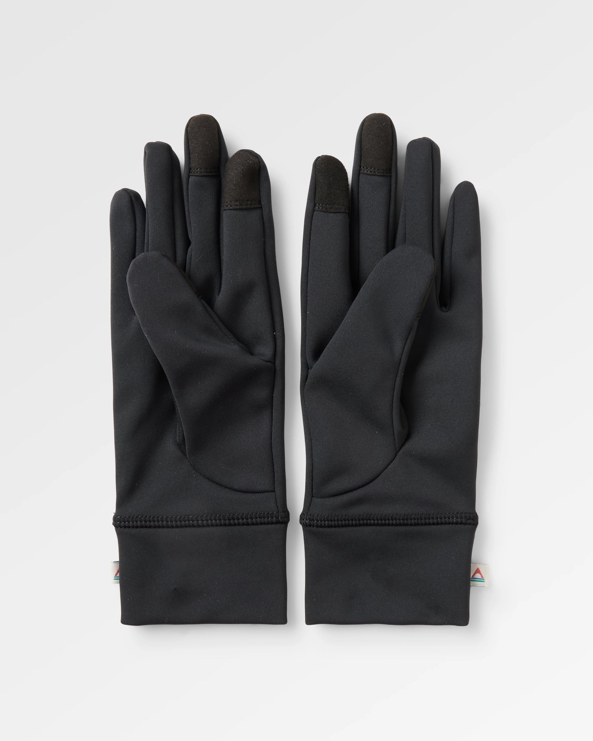 Snowscape Recycled Glove Liner - Black - Flatlay