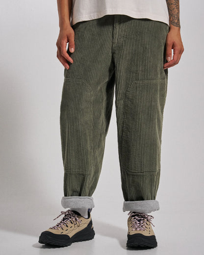 Bracken Lined Trouser - Dusty Olive - Studio Model