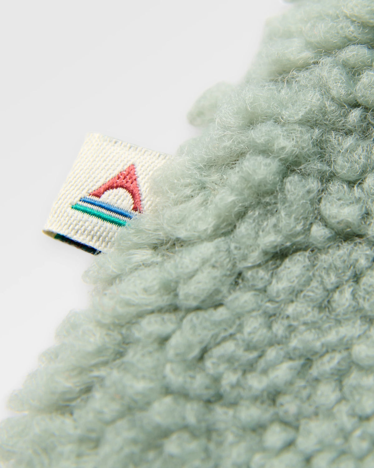 Joy Full Zip Lined Hooded Sherpa Fleece - Pistachio - Flatlay