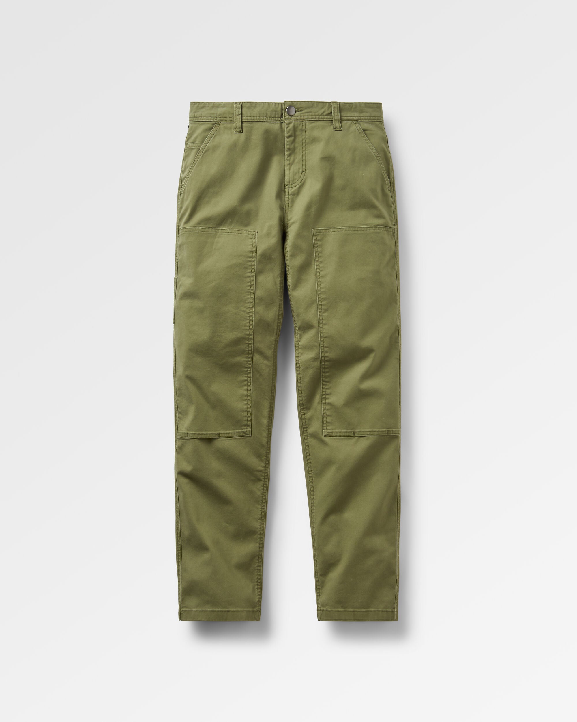Vantage Organic Cotton Canvas Trouser - Khaki - Flatlay