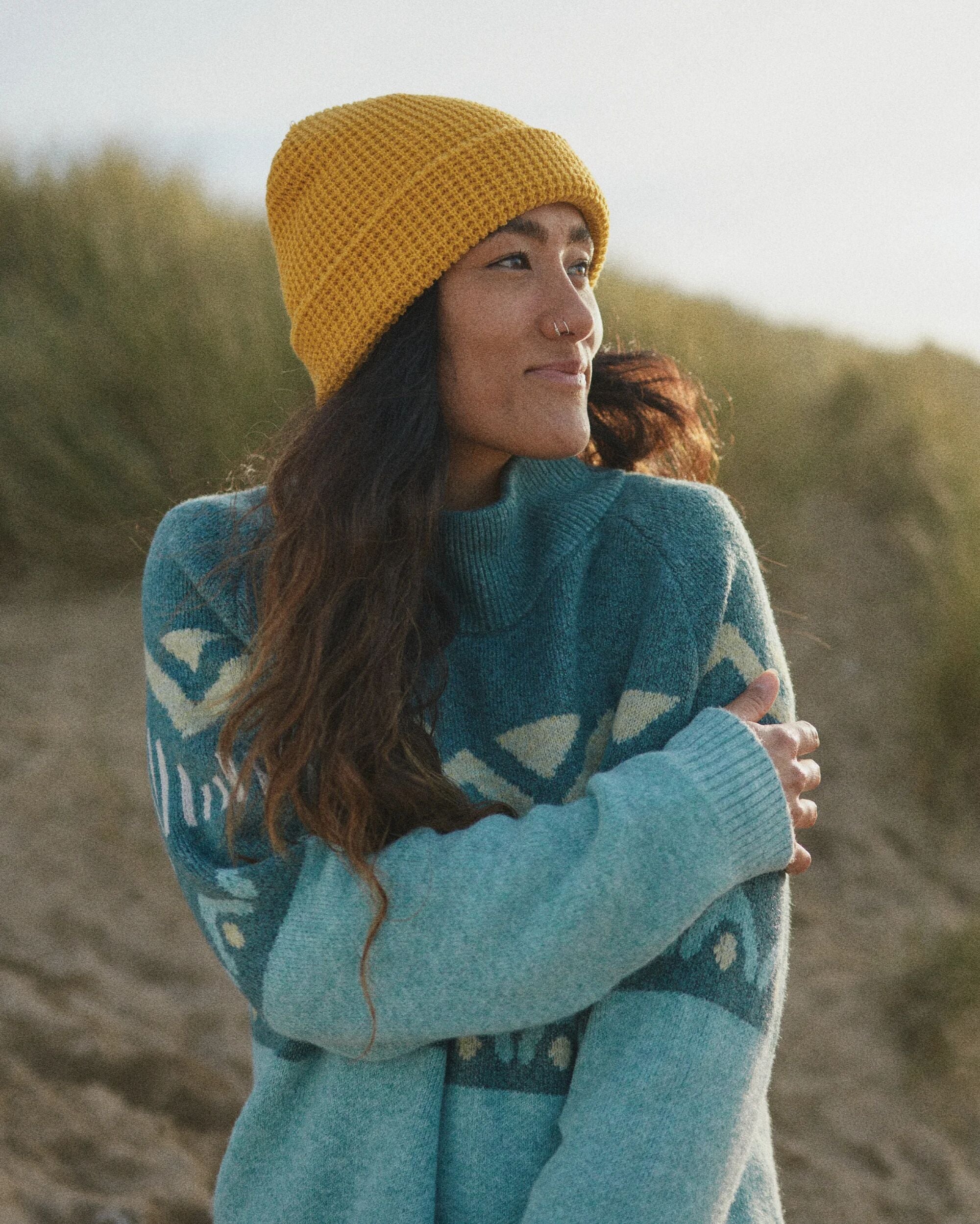 Nettle Recycled Knitted Jumper - Arctic - Lifestyle