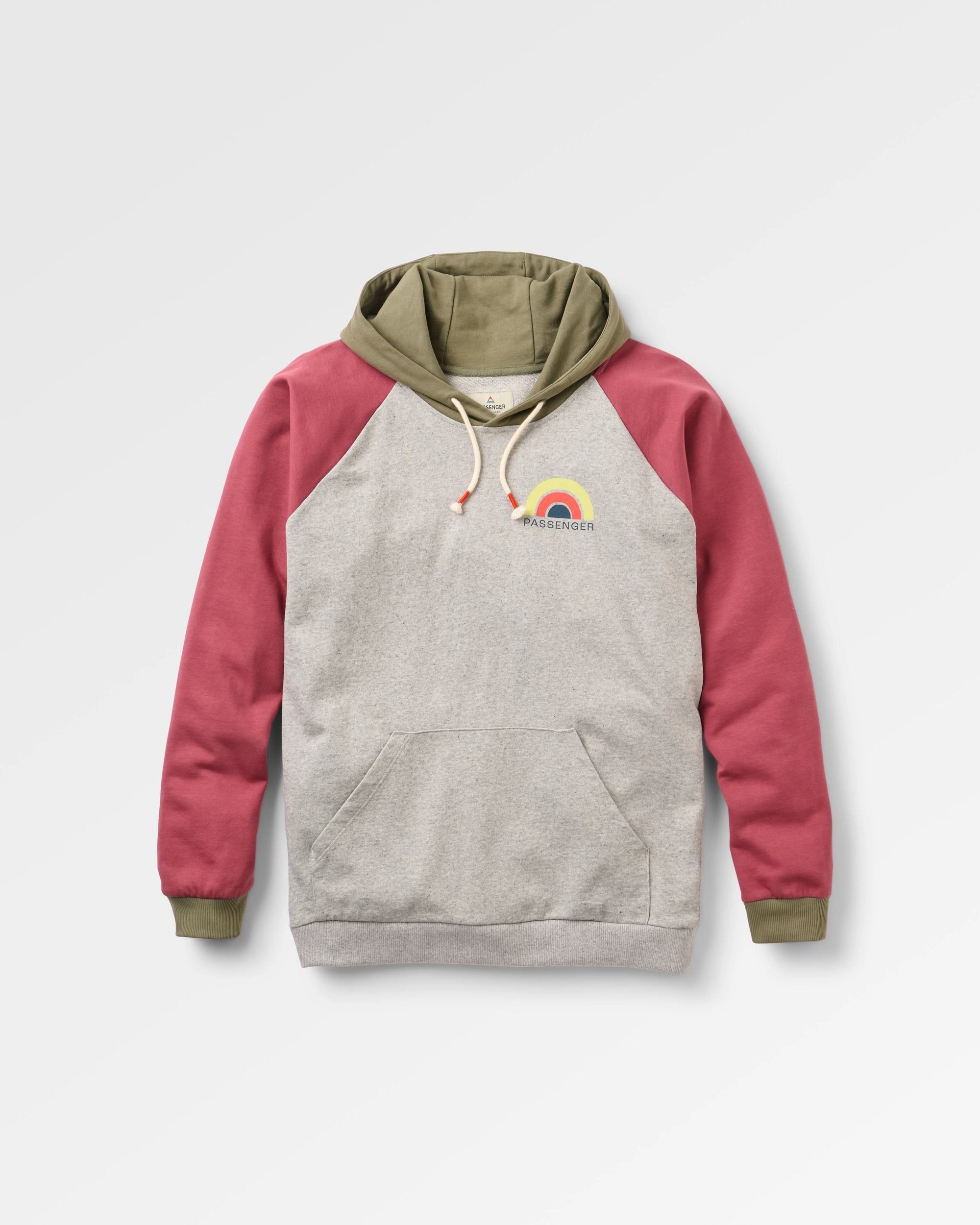 Riser Organic Cotton Hoodie - Grey Marl - Flatlay