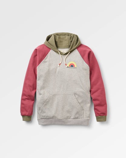 Riser Organic Cotton Hoodie - Grey Marl - Flatlay