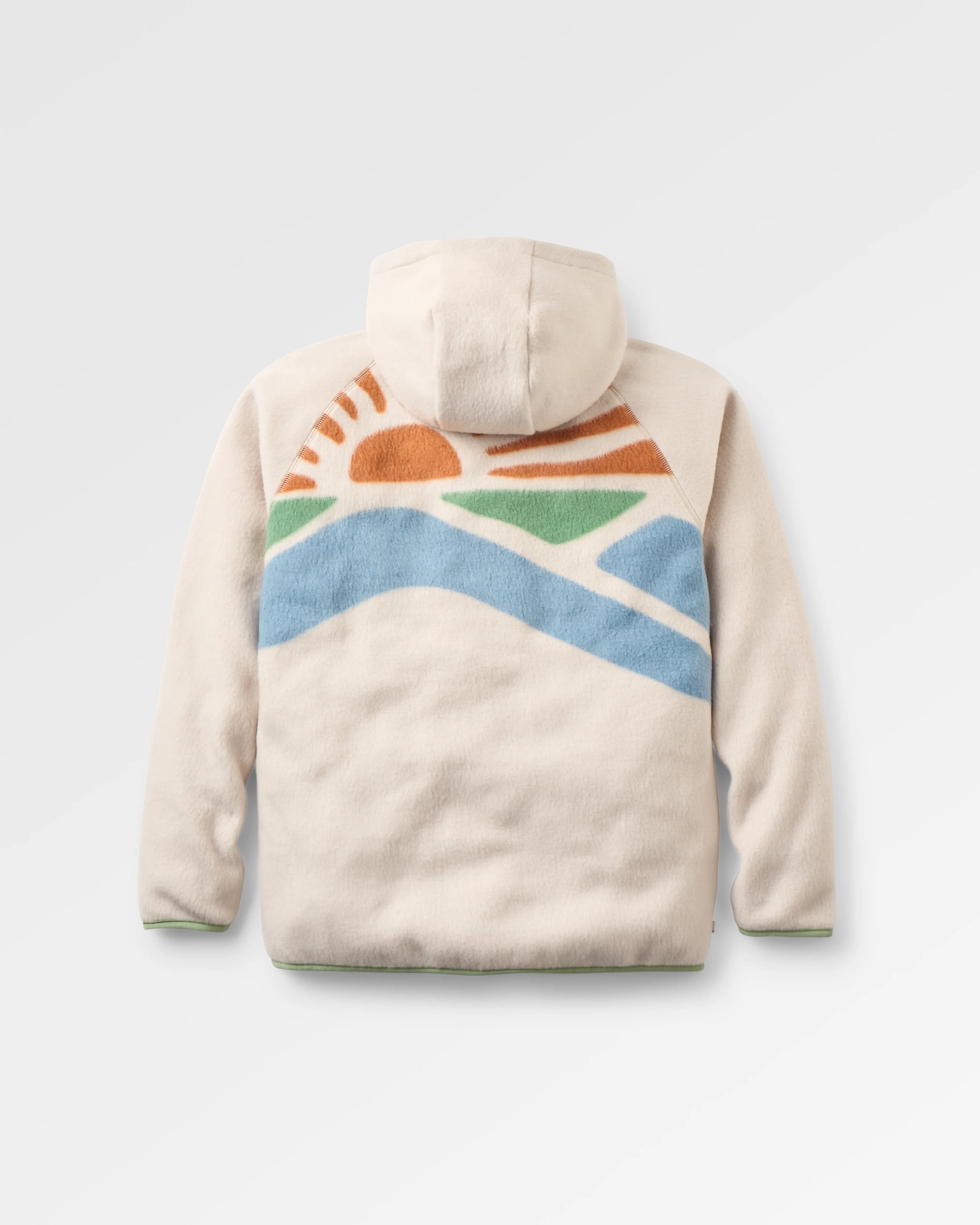 North Coast Vista Full Zip Recycled Sherpa Fleece - Oatmeal - Flatlay