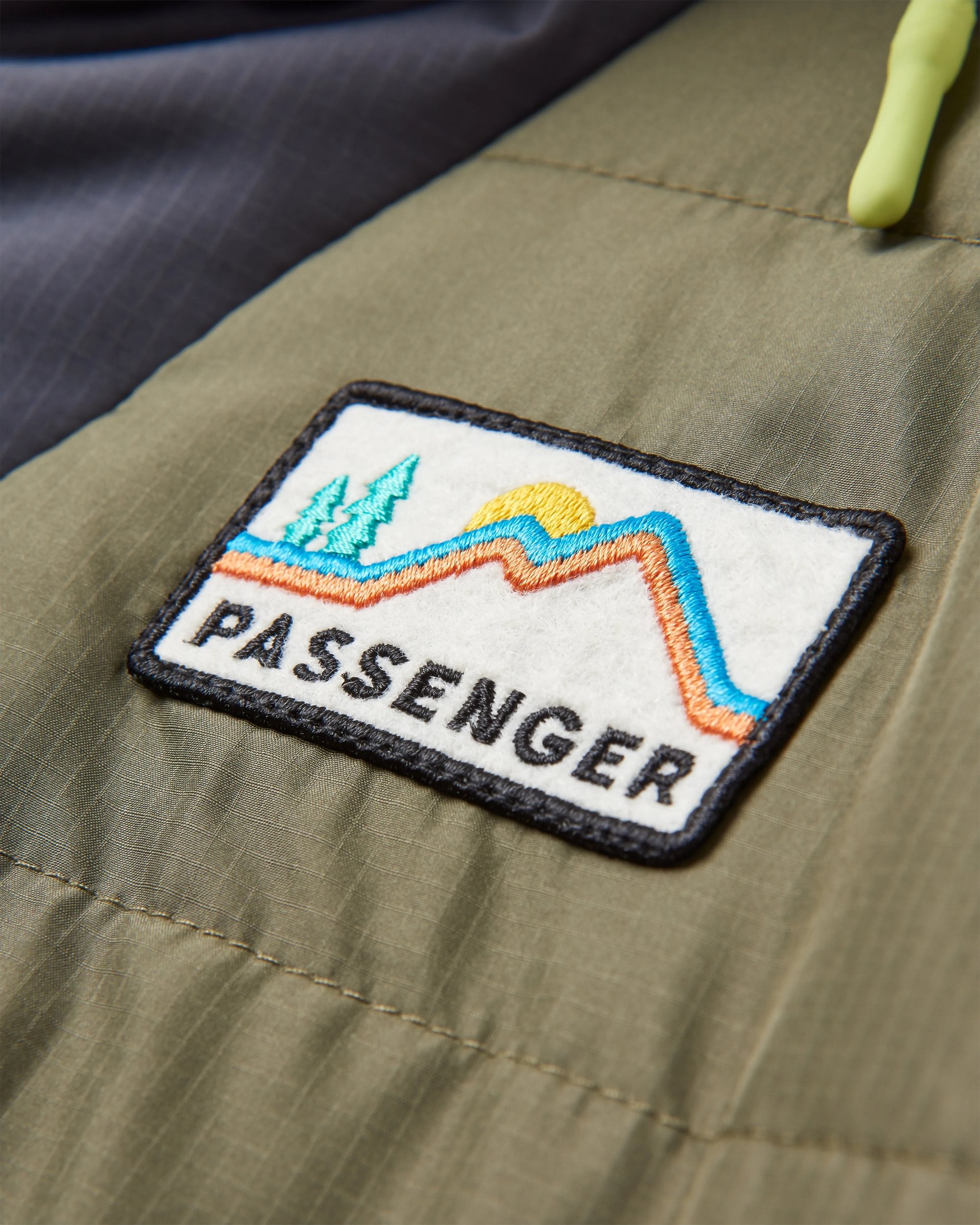Ocean Recycled Insulated 1/2 Zip Jacket - Dusty Olive - Flatlay