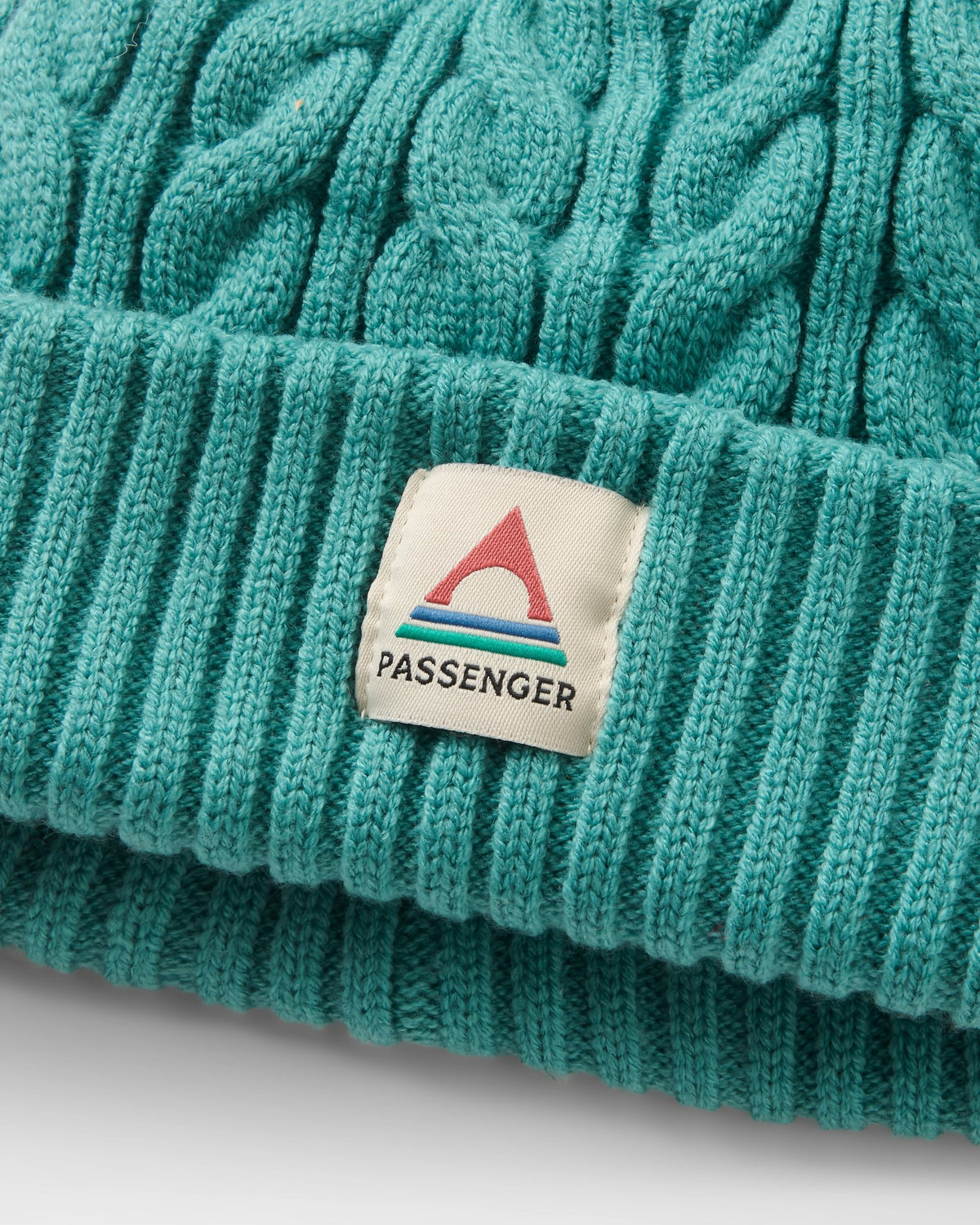 Fireside bobble hat - Pacific Green - Flatlay