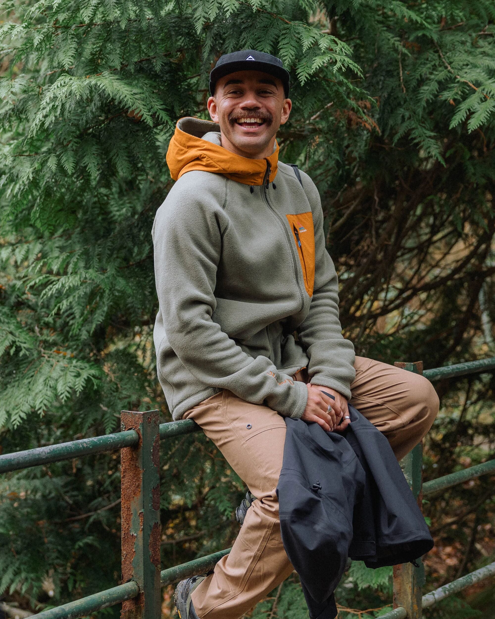 Sierrascape Men's Recycled Polartec® Fleece Hoodie - Dusty Olive - Lifestyle
