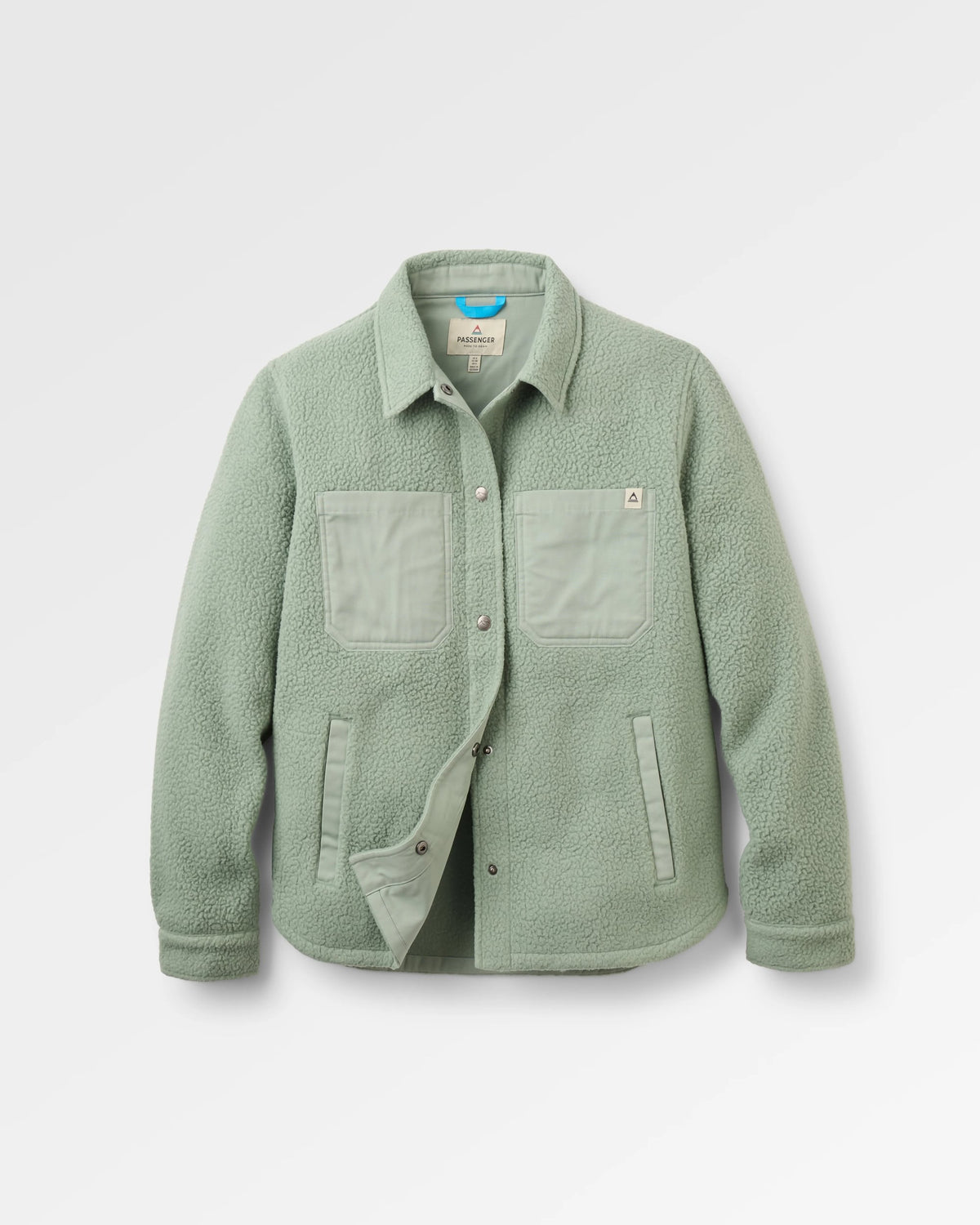 Rappel Sherpa Oversized Shirt - Pistachio - Flatlay
