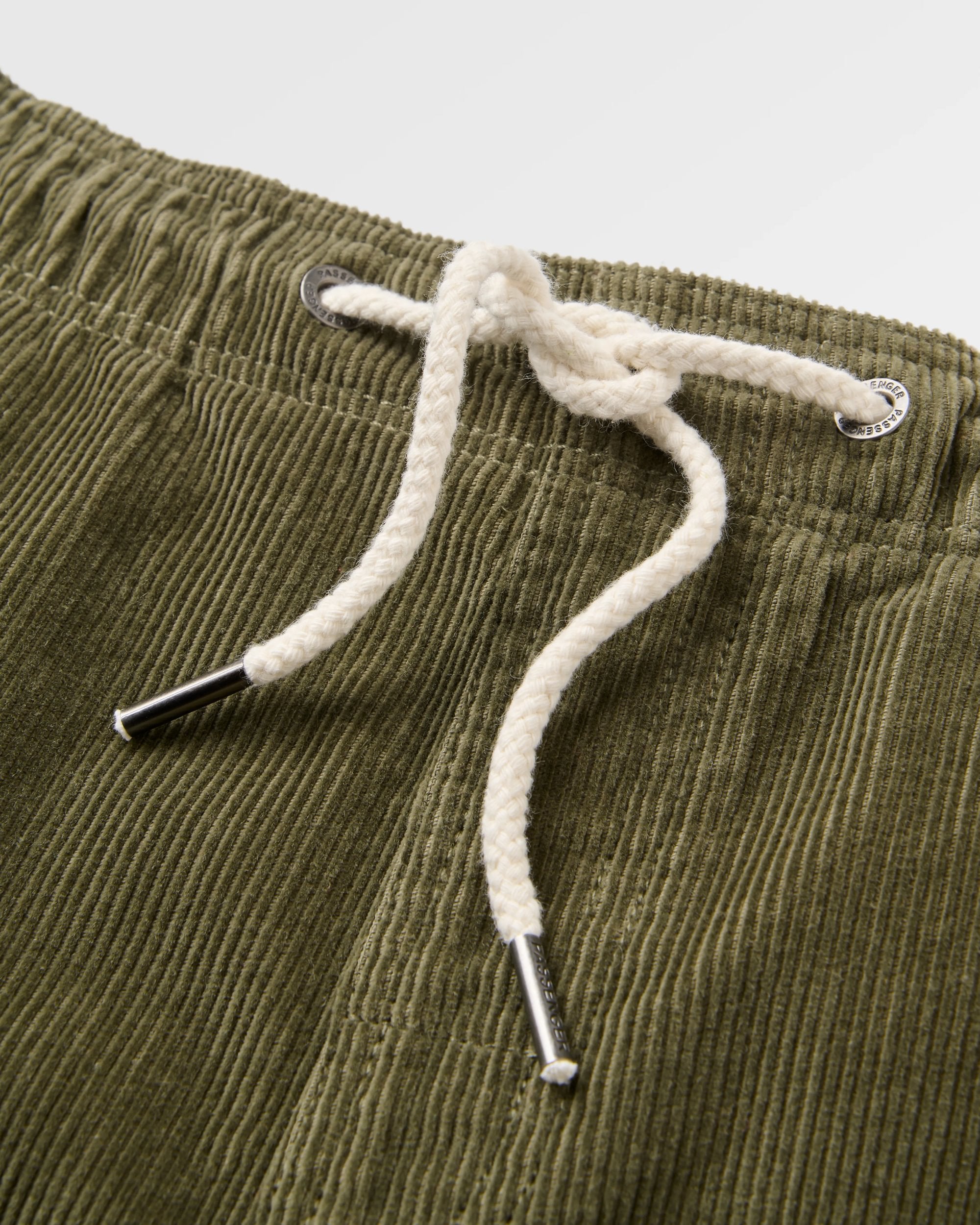 Drifter Cord Short - Dusty Olive - Flatlay