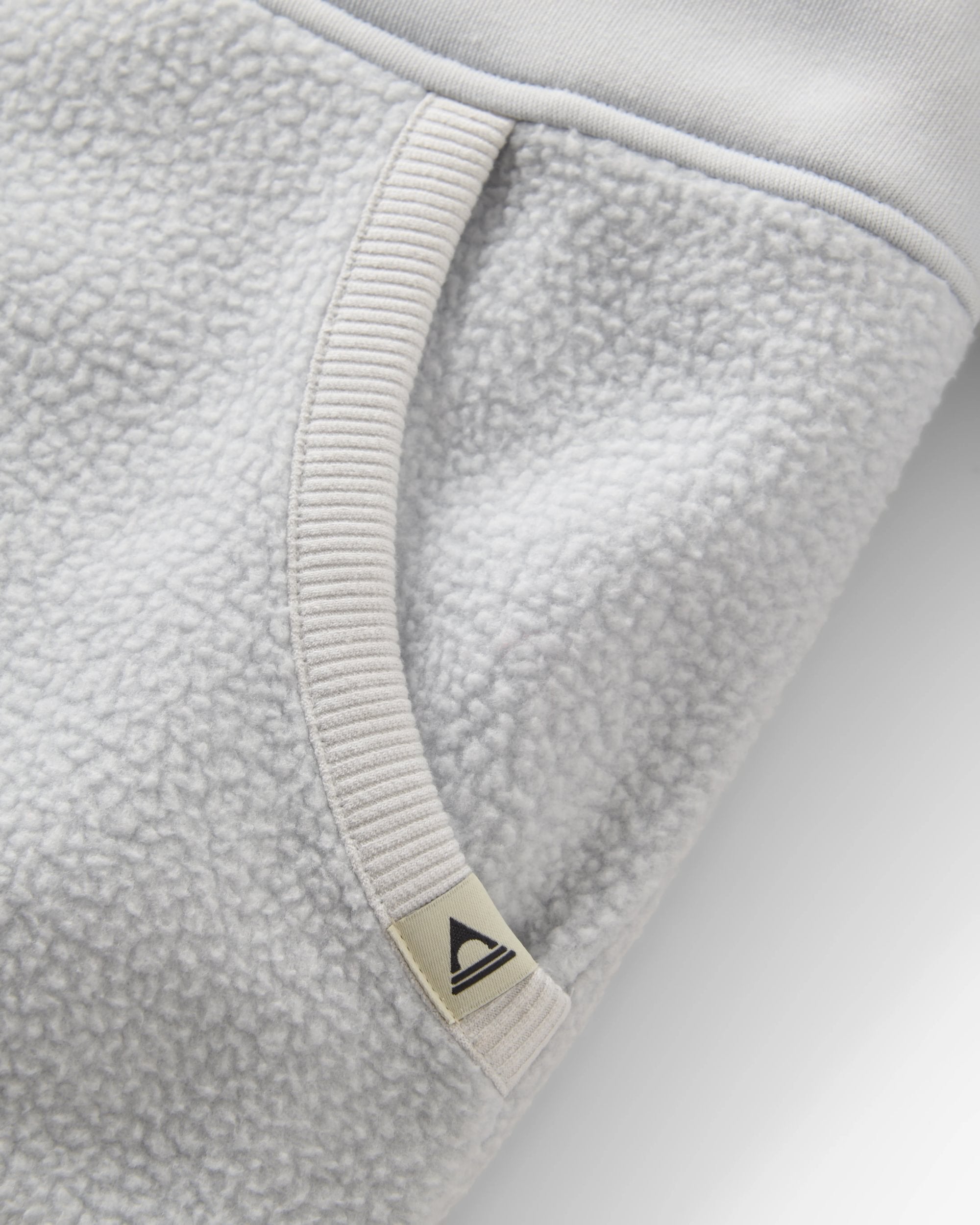 Campout Full Zip Fleece Hoodie - Light Grey - Flatlay