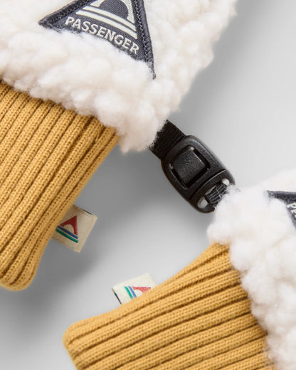 Snowfall Sherpa Gloves - White Sand - Flatlay