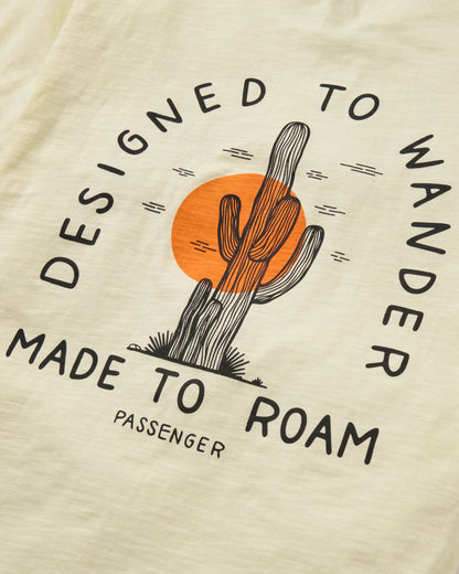 Explore T-Shirt - Pale Yellow - Flatlay