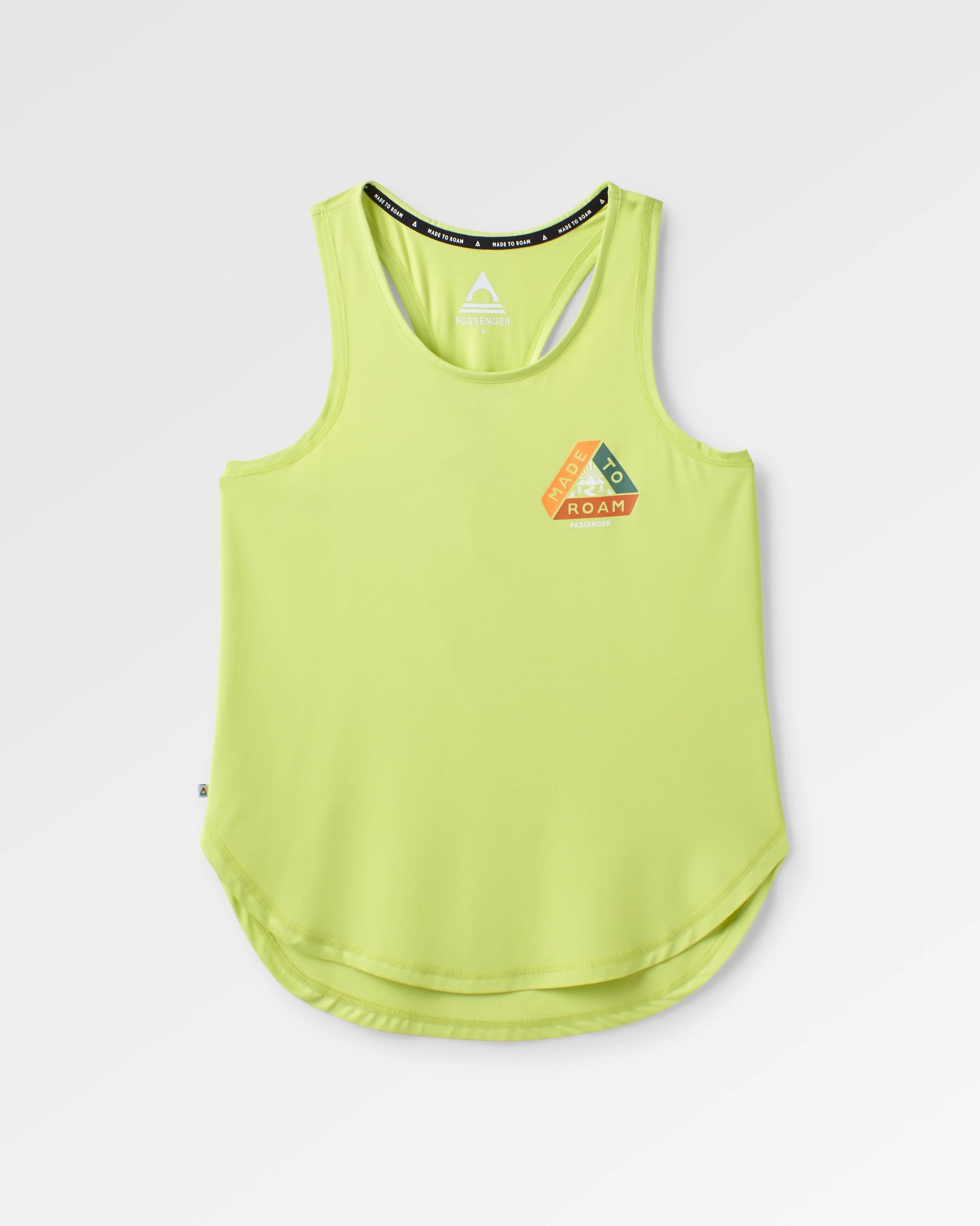 Twist Recycled Active Vest - Lime Juice - Flatlay