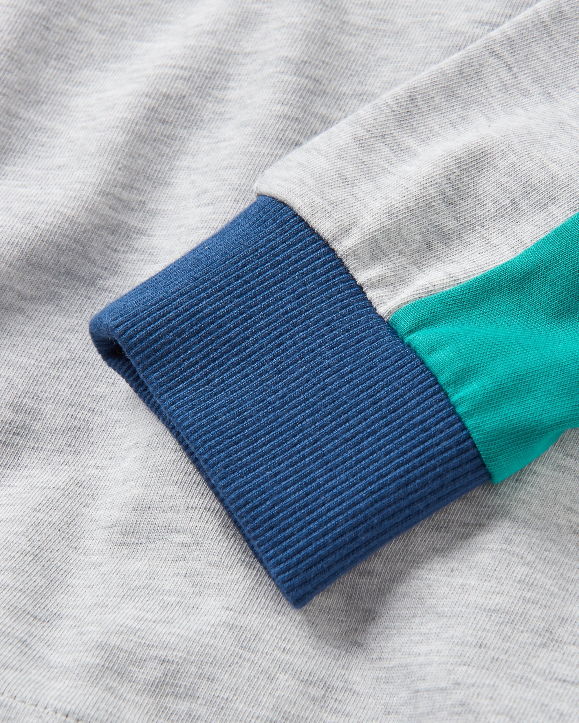 Hilltop Organic Cotton LS T-Shirt - Grey Marl - Flatlay