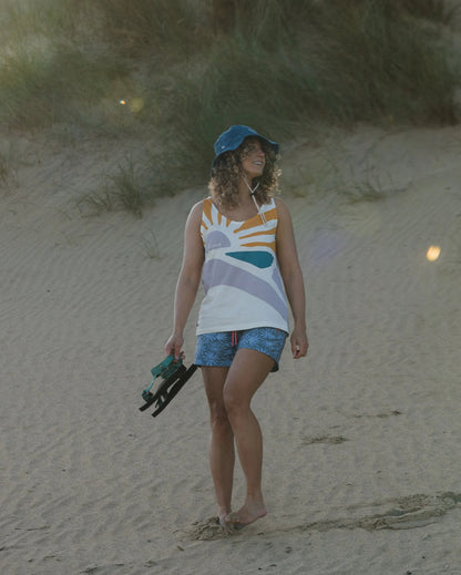 Sunsets Organic Cotton Vest - Marshmallow - Lifestyle