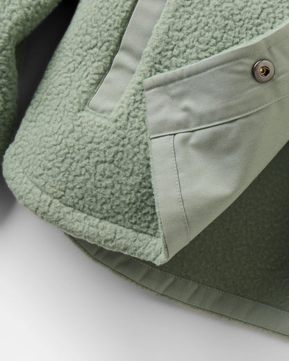 Rappel Sherpa Oversized Shirt - Pistachio - Flatlay