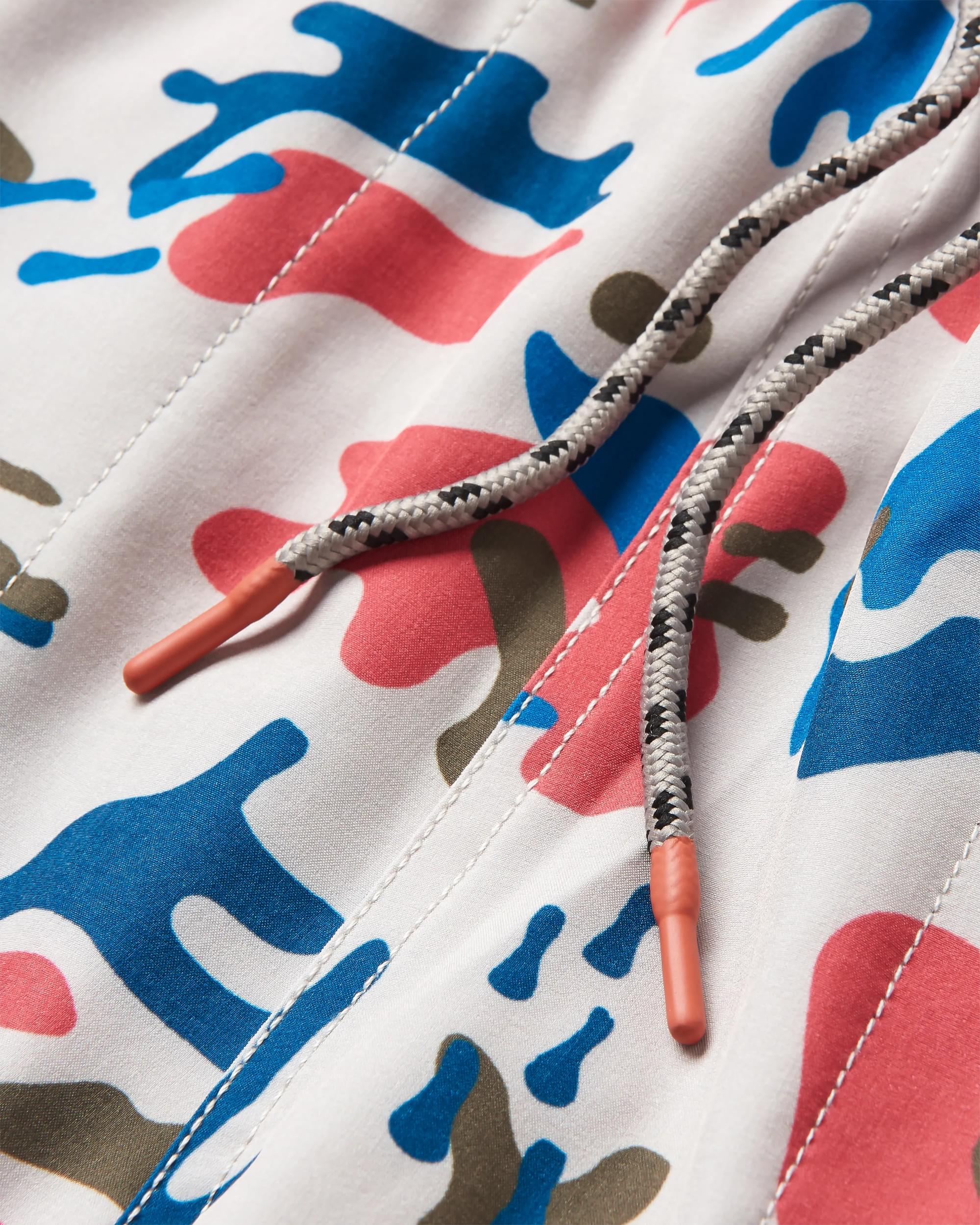 Porto Recycled All Purpose Swim Short - Seaweed Camo Pebble Grey - Flatlay