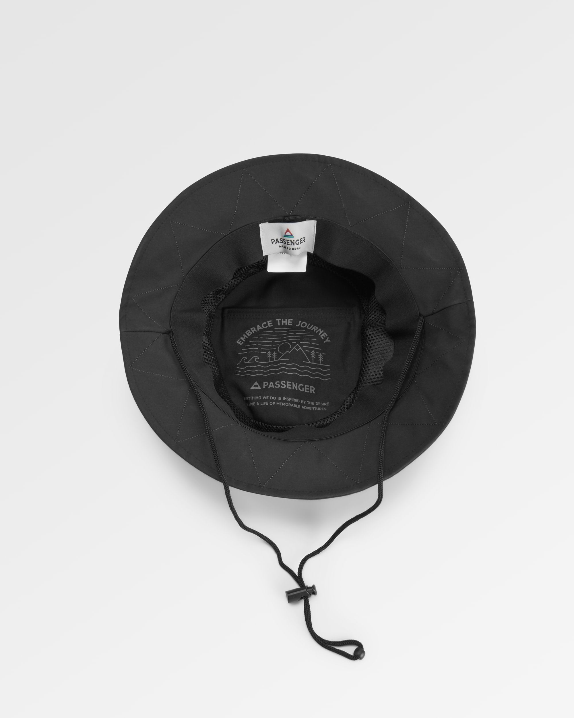 Trail Bucket Hat - Black - Flatlay