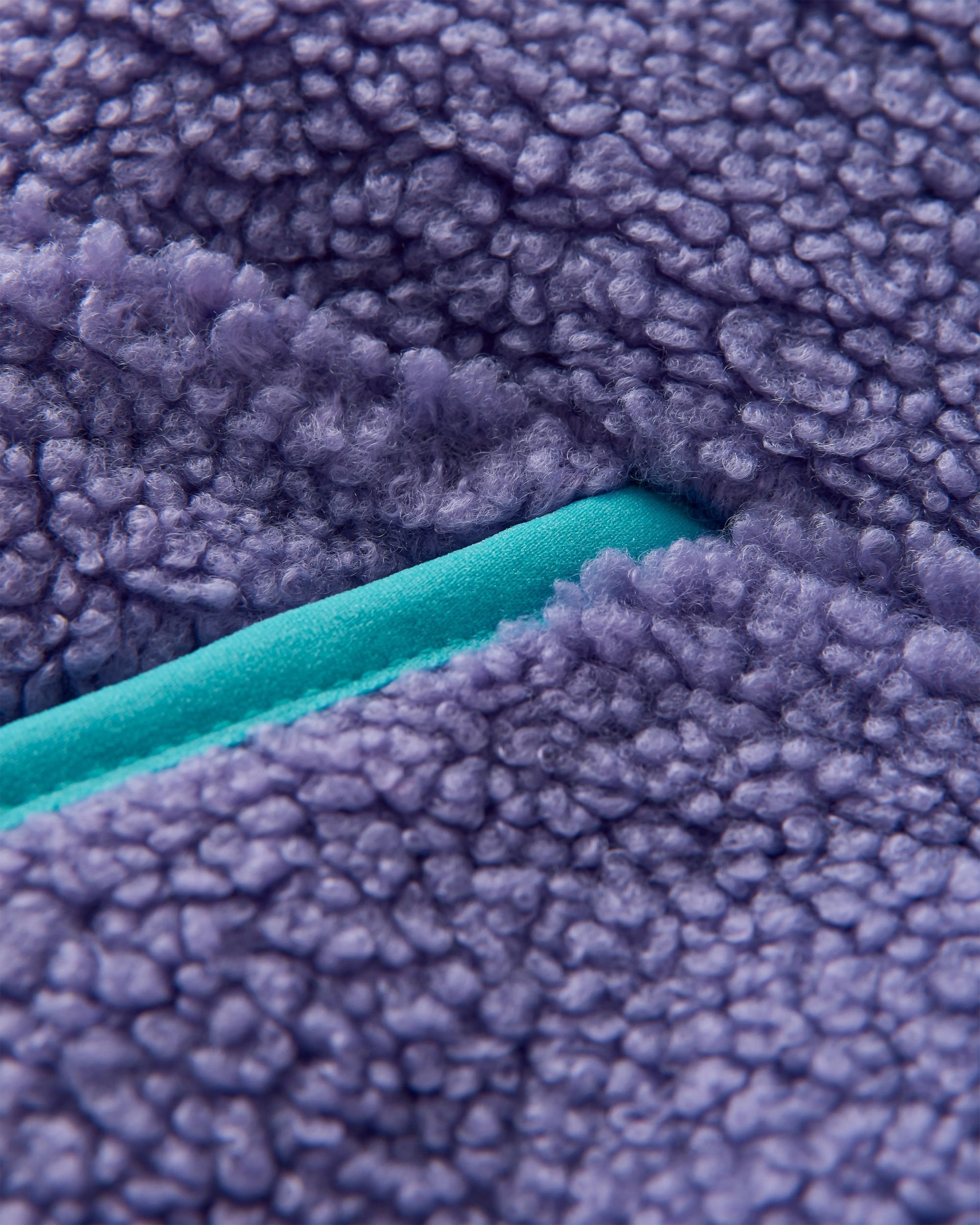 Ravi Recycled Sherpa Fleece - Retro Purple - Flatlay